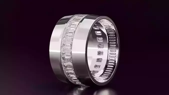 Channel Set Emerald Eternity Ring N09 3725CT EU54