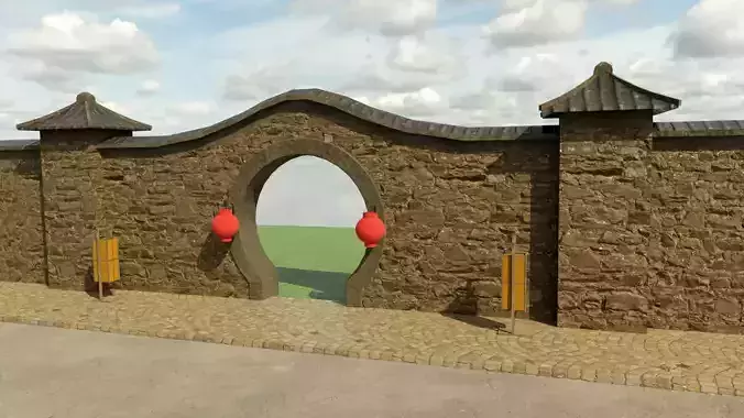 Modular Stone Asian Wall