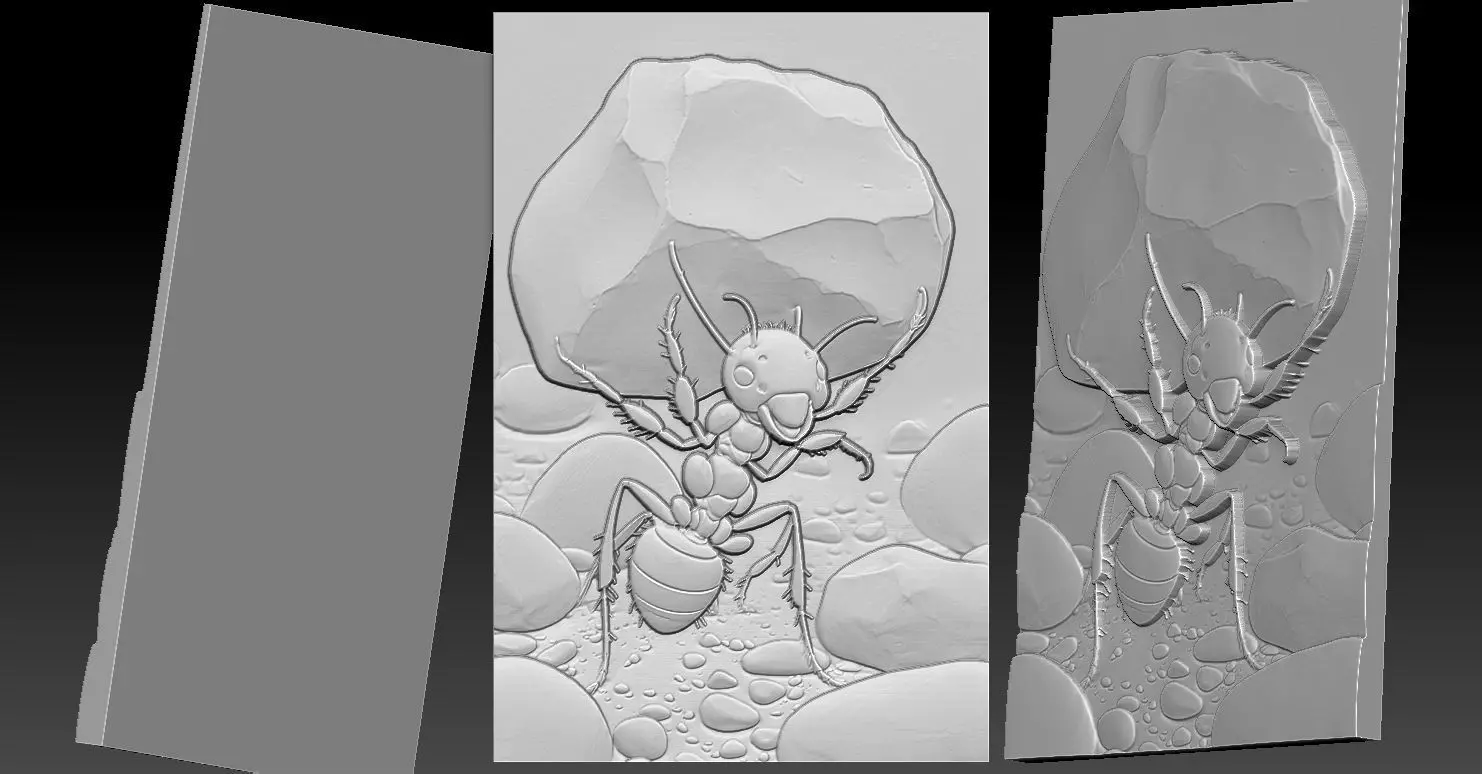 Ant CNC Relief Model 3D print model_5