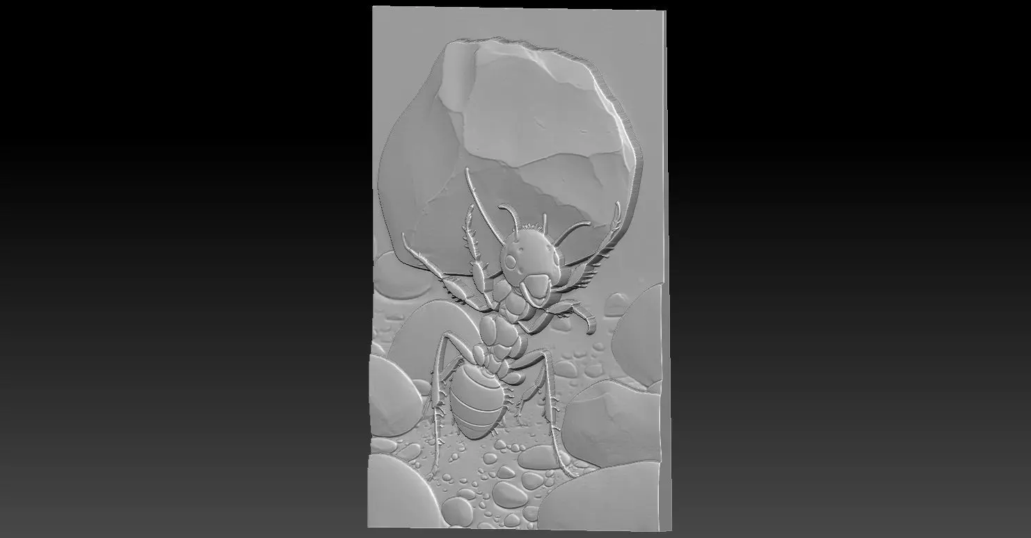 Ant CNC Relief Model 3D print model_1