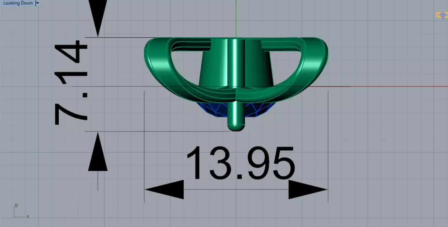 V Shape Yellow Gold and Diamond STL Pendant jp0028 3D print model_11