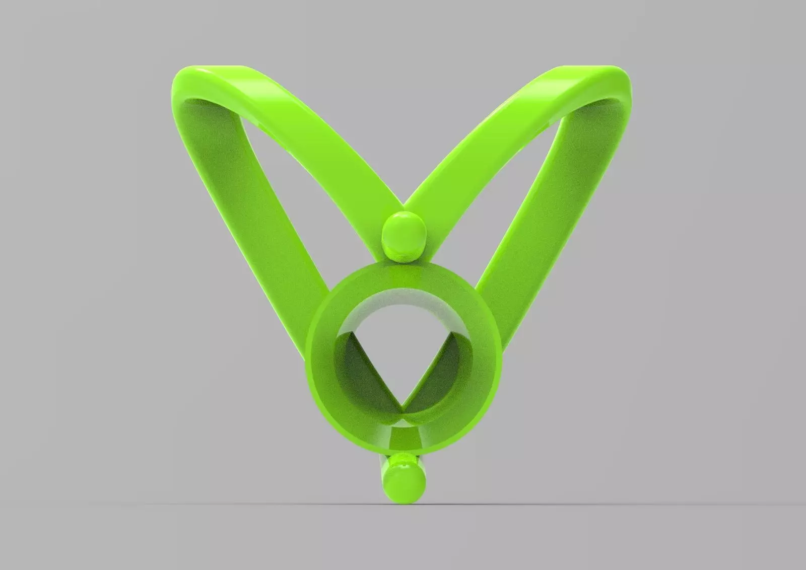 V Shape Yellow Gold and Diamond STL Pendant jp0028 3D print model_28