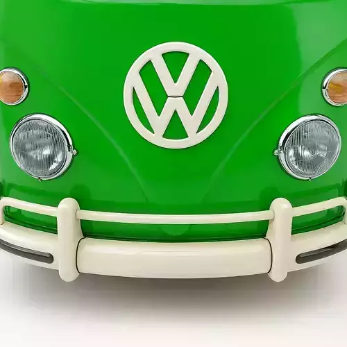 Classic VW Bus T2a 1967 Low-poly 3D model 4