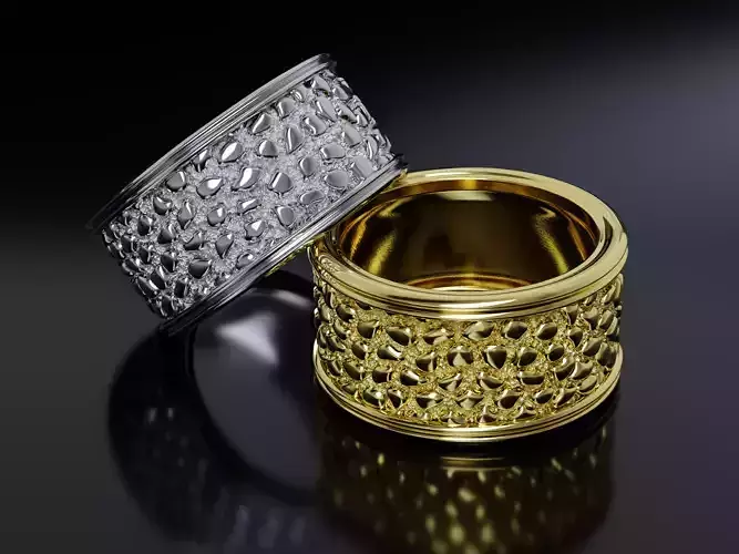 Cobblestone Flat Band Ring
