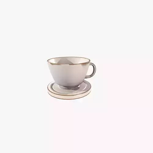 Coffee Cup 02 Low-poly 3D model