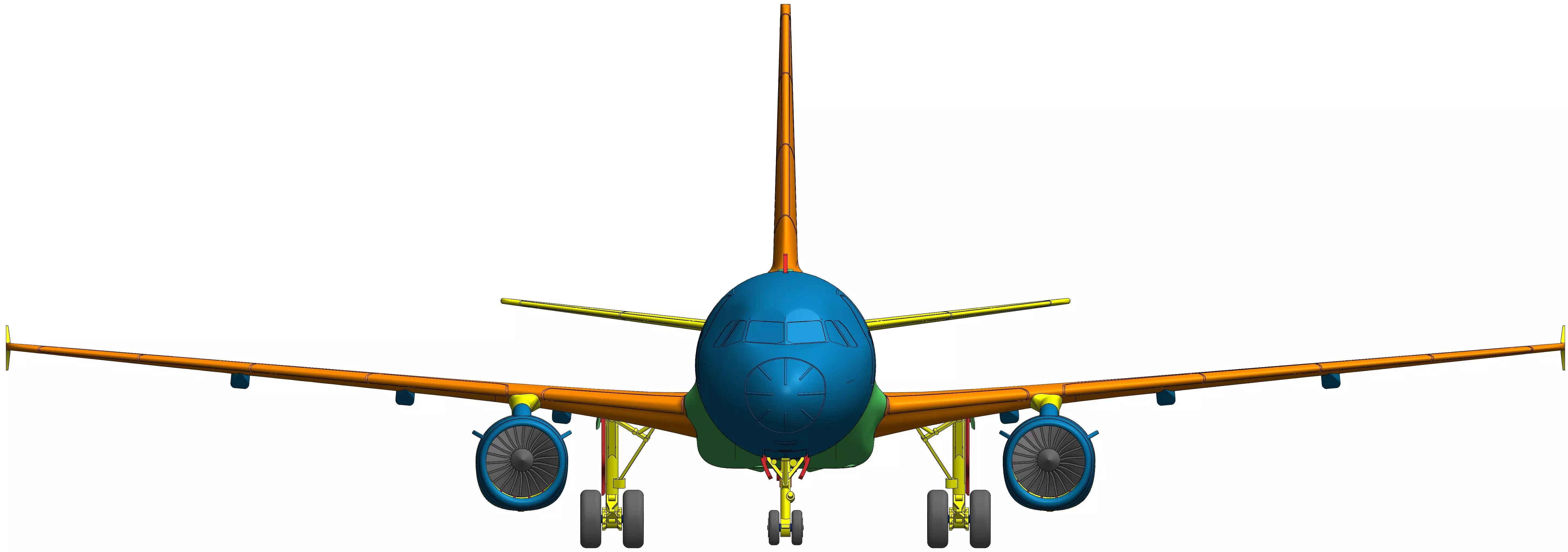 111212 Model kit Airbus A320CEO IAE WTF Down 3D print model_27