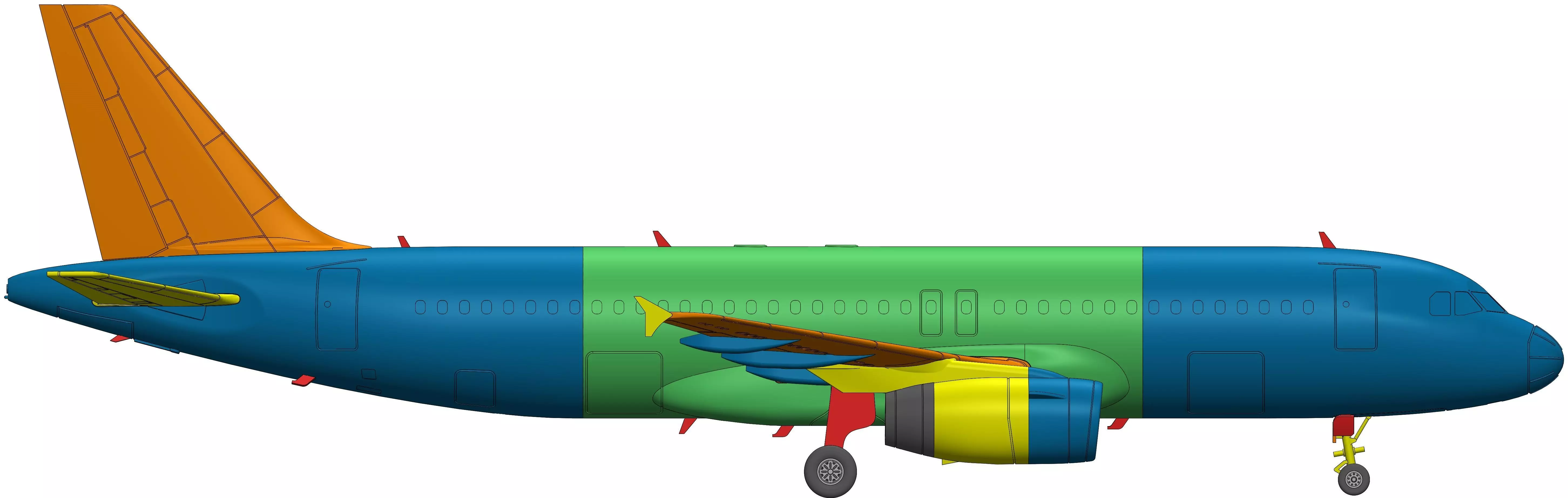 111212 Model kit Airbus A320CEO IAE WTF Down 3D print model_30