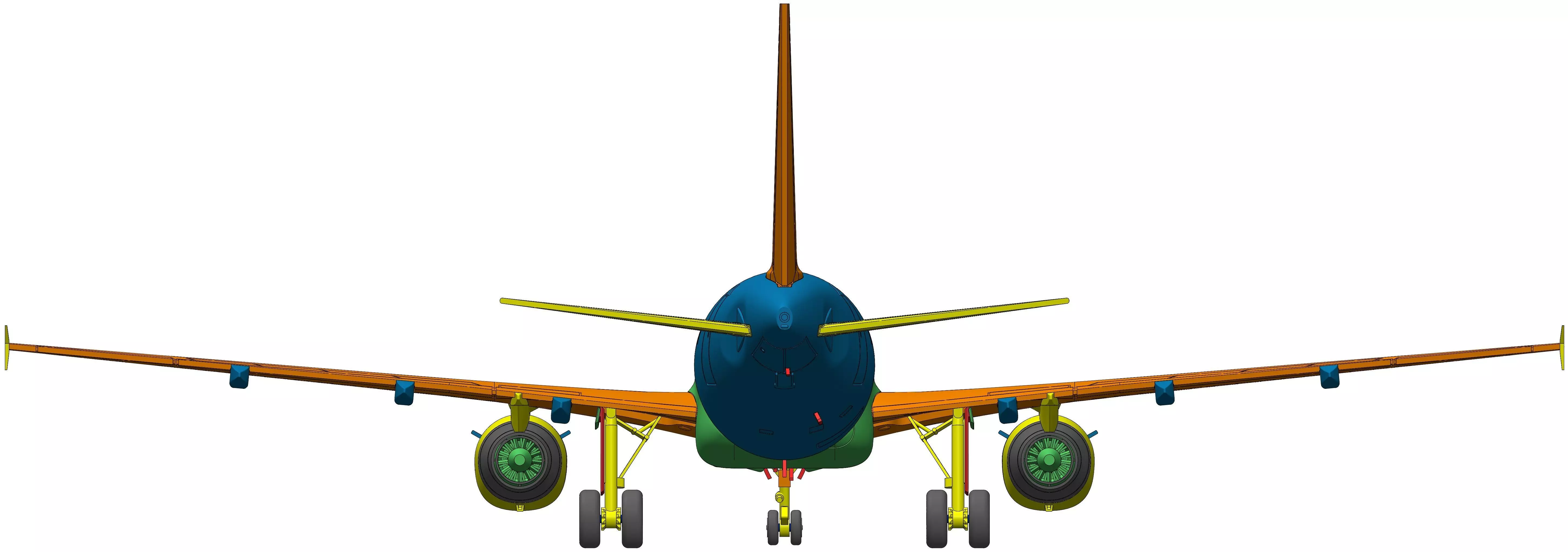 111212 Model kit Airbus A320CEO IAE WTF Down 3D print model_29