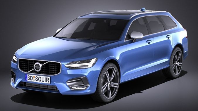 Volvo V90 Estate R design 2017 3D model
