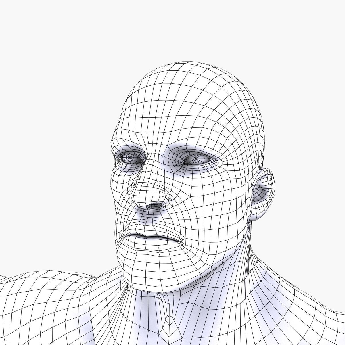 Boxer man in boxing shorts and boxing gloves Low-poly 3D model_11