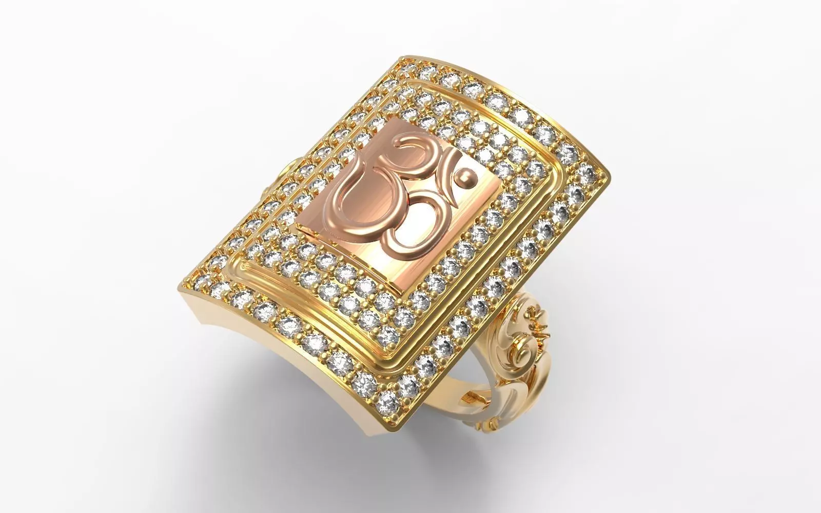 Om ring 3D print model_0