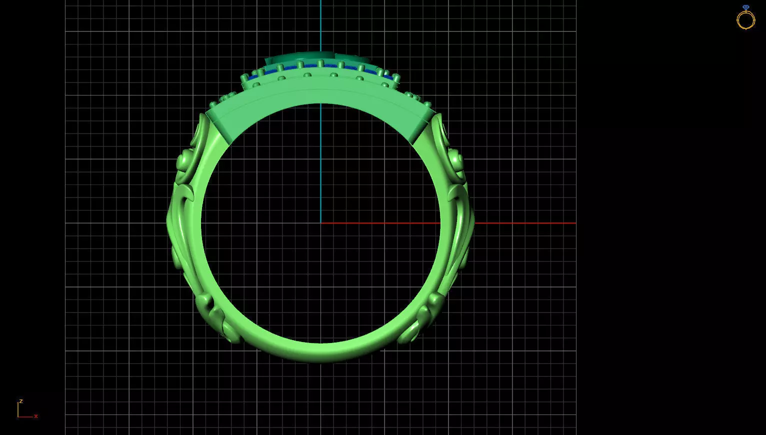 Om ring 3D print model_10