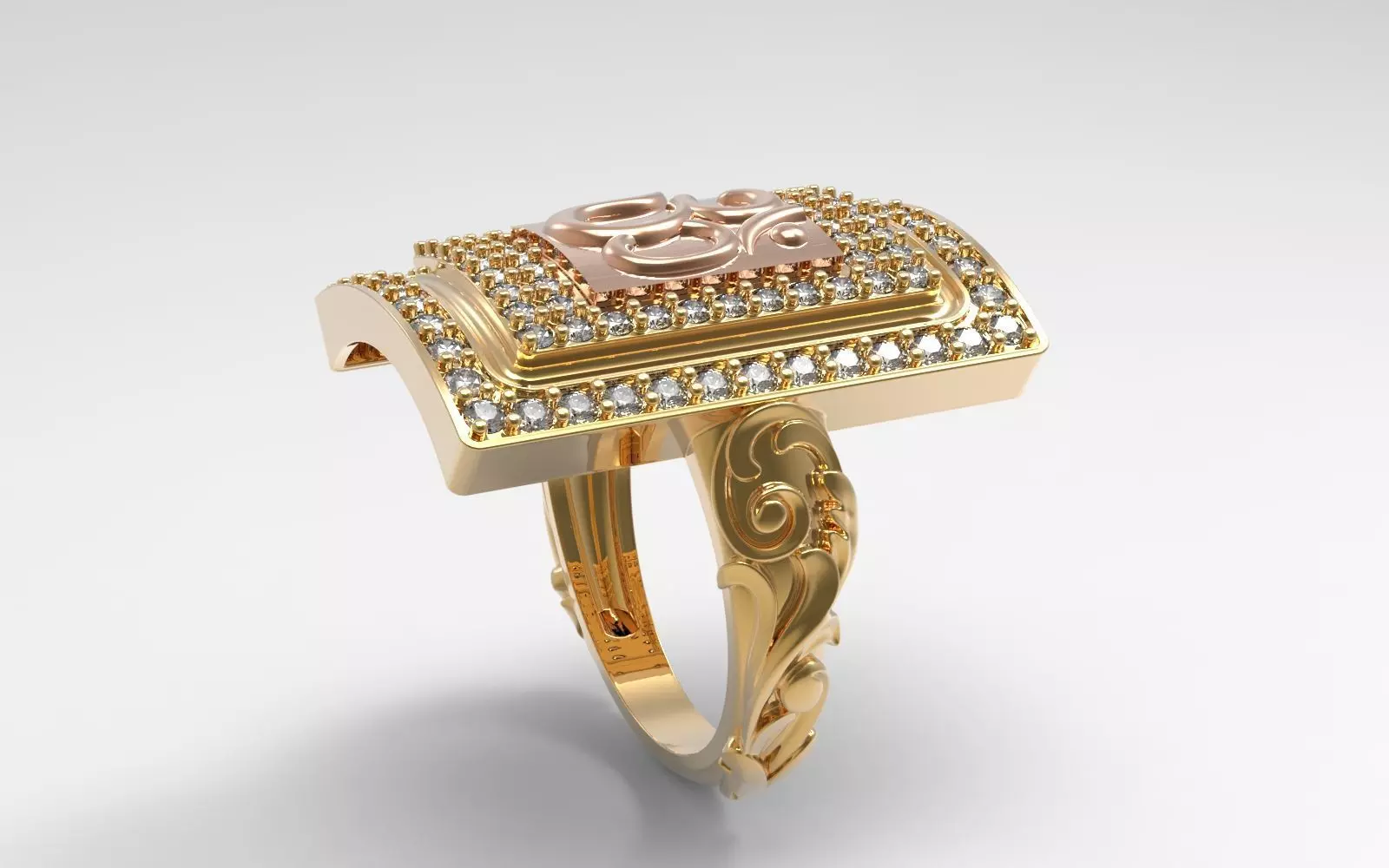 Om ring 3D print model_1