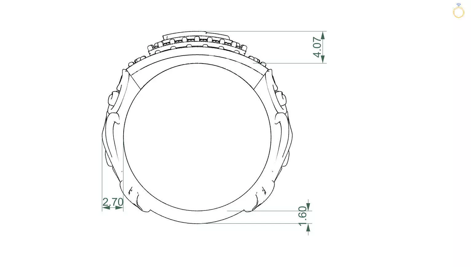 Om ring 3D print model_13