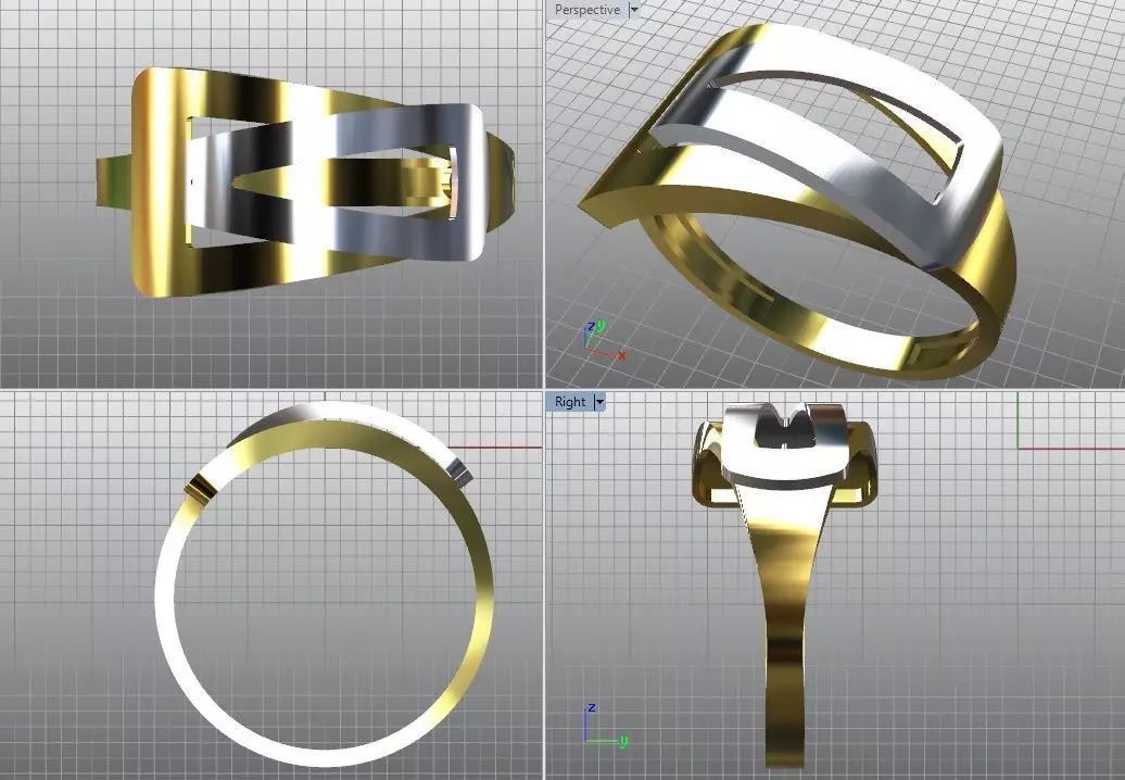 model of womens ring for printer 3D print model_4