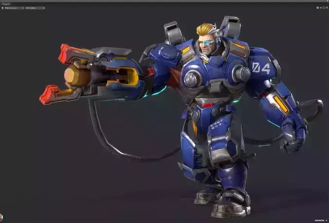 Heavily armored soldier