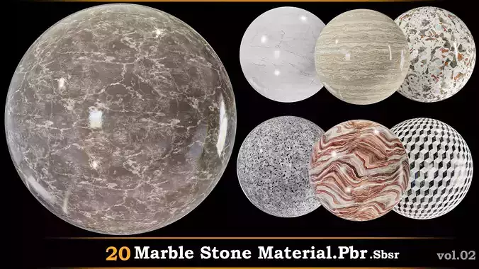 Marble Stone Material-Pbr-Sbsr-Vol-02