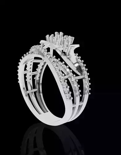 Sparkling Floral Cluster Diamond Ring