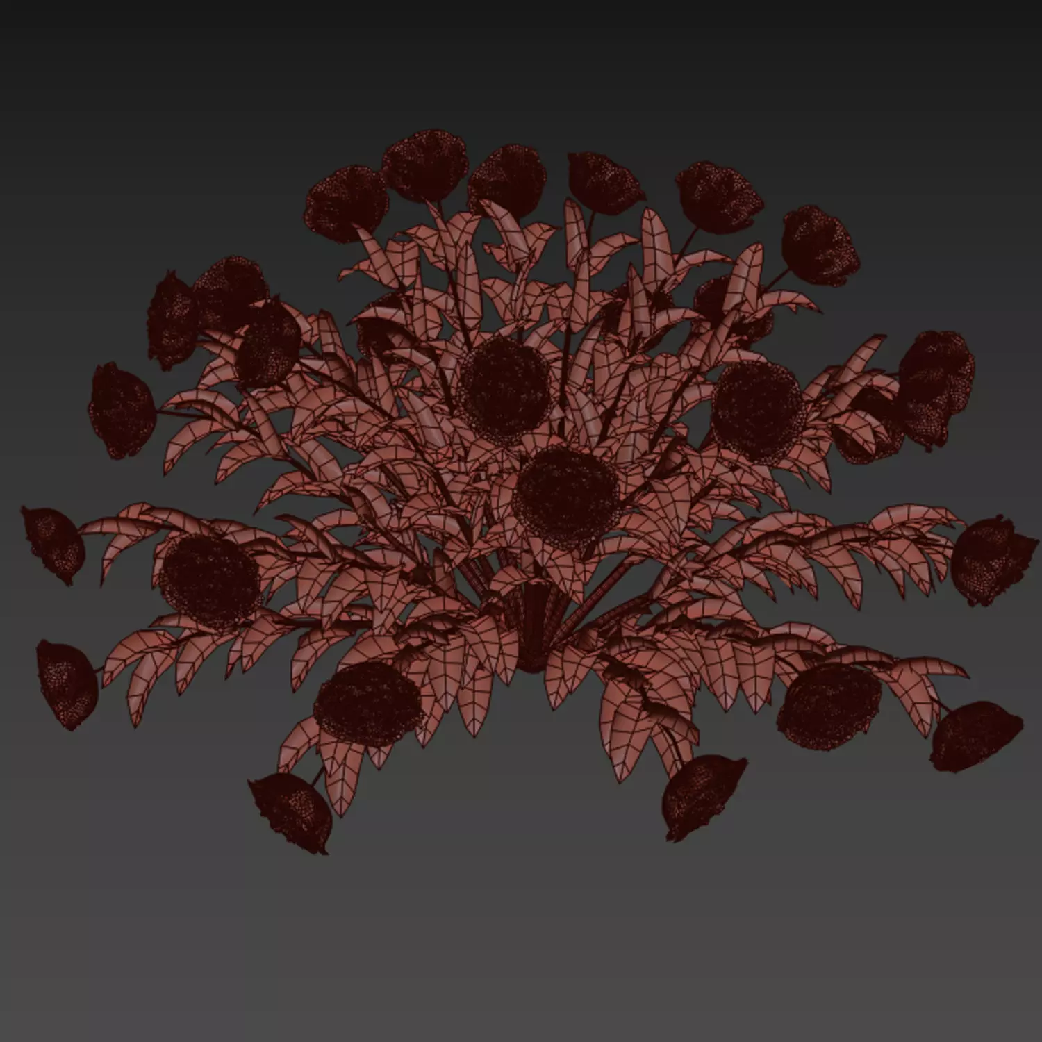 flower garden 3D model_3