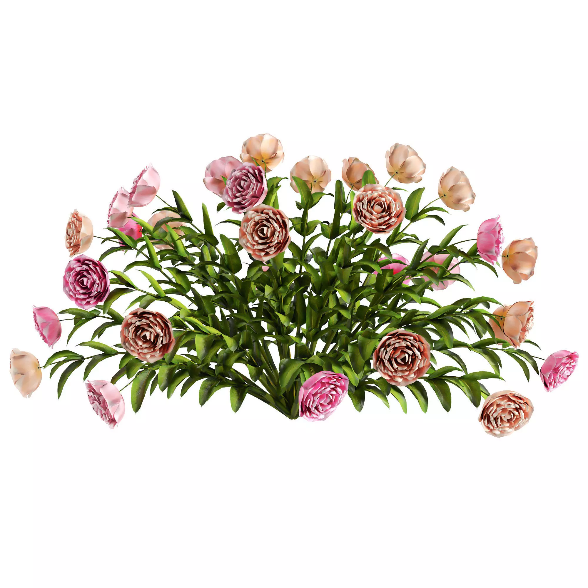 flower garden 3D model_0