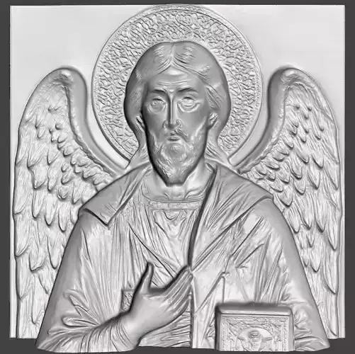 3D Relief Icon of a  Archangel Michael for CNC or 3D print model