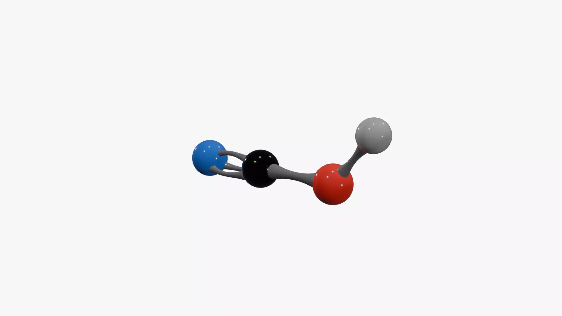 Cyanic Acid Molecule Low-poly 3D model_6