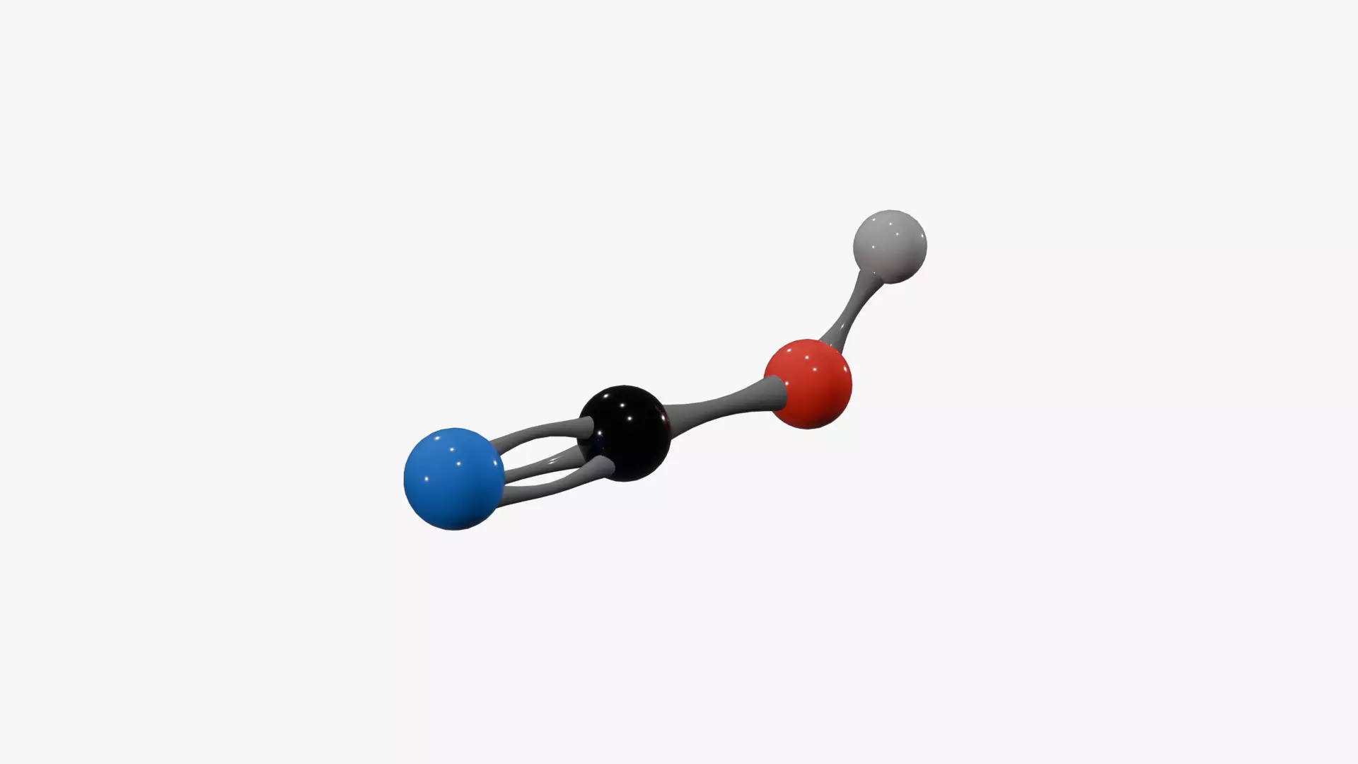Cyanic Acid Molecule Low-poly 3D model_5