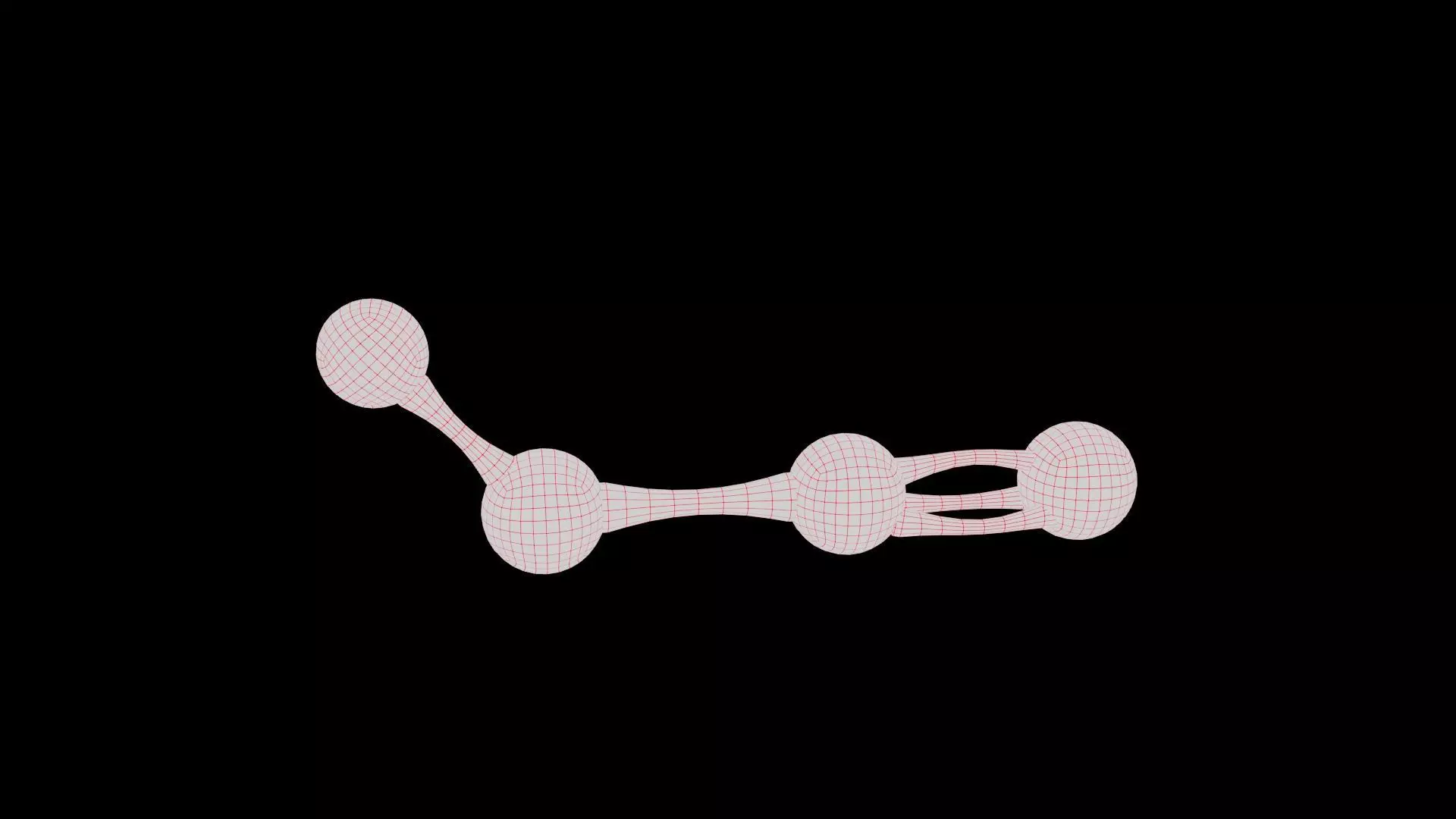 Cyanic Acid Molecule Low-poly 3D model_8