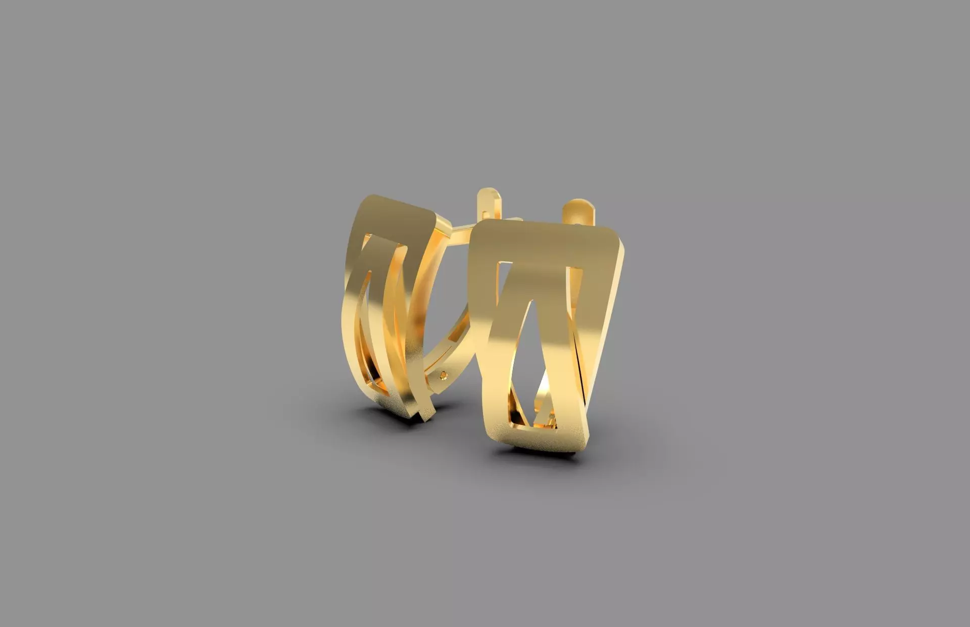 Earring design for 3D printing in gold or silver 3D print model_0