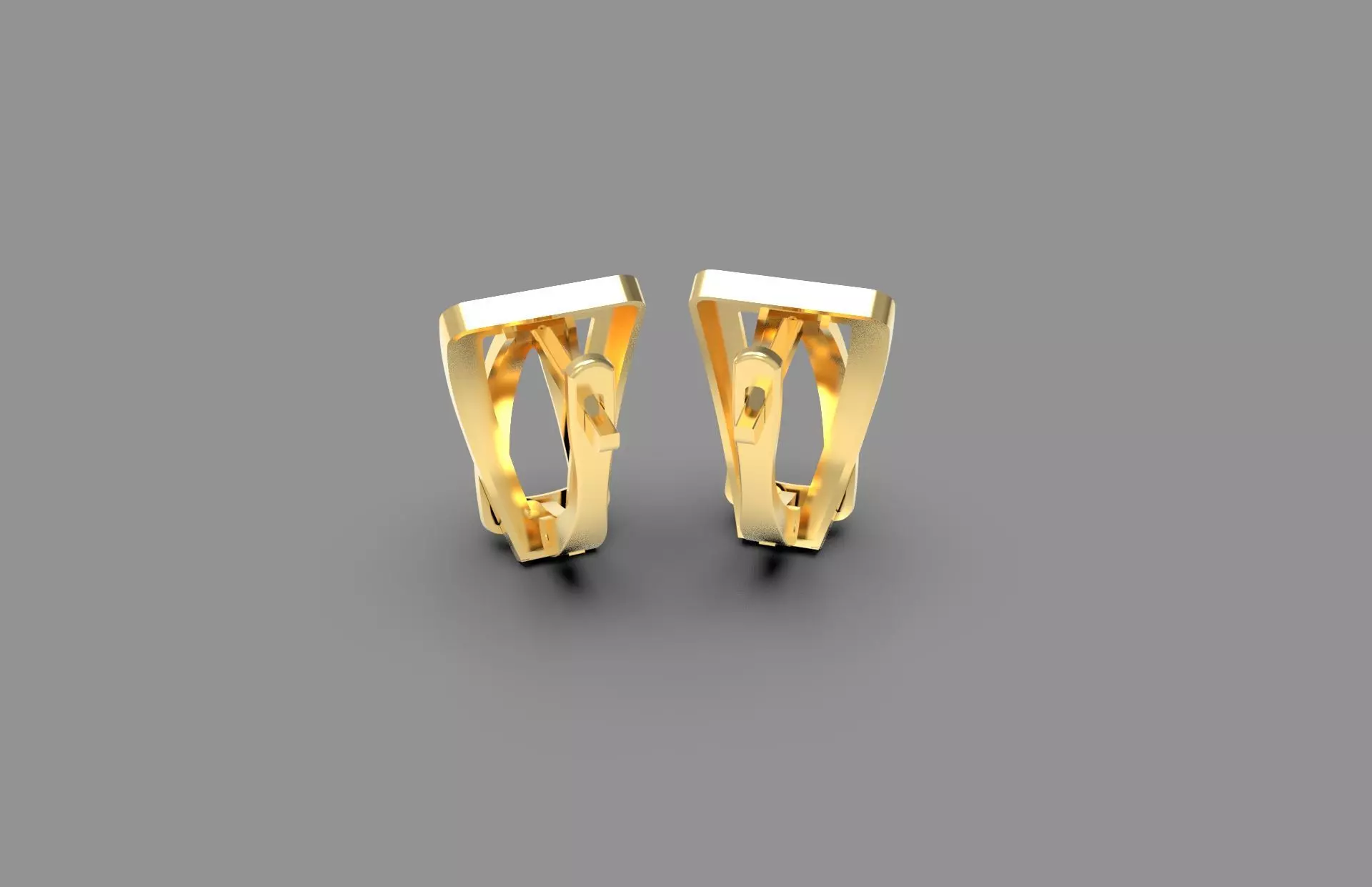 Earring design for 3D printing in gold or silver 3D print model_2