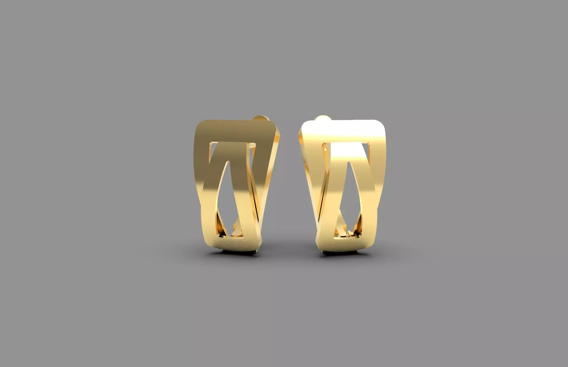 Earring design for 3D printing in gold or silver 3D print model_1