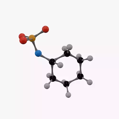Cyclamate Molecule Low-poly 3D model