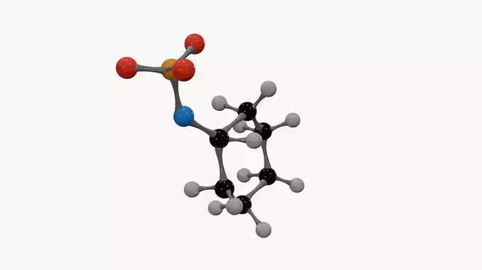Cyclamate Molecule Low-poly 3D model 3
