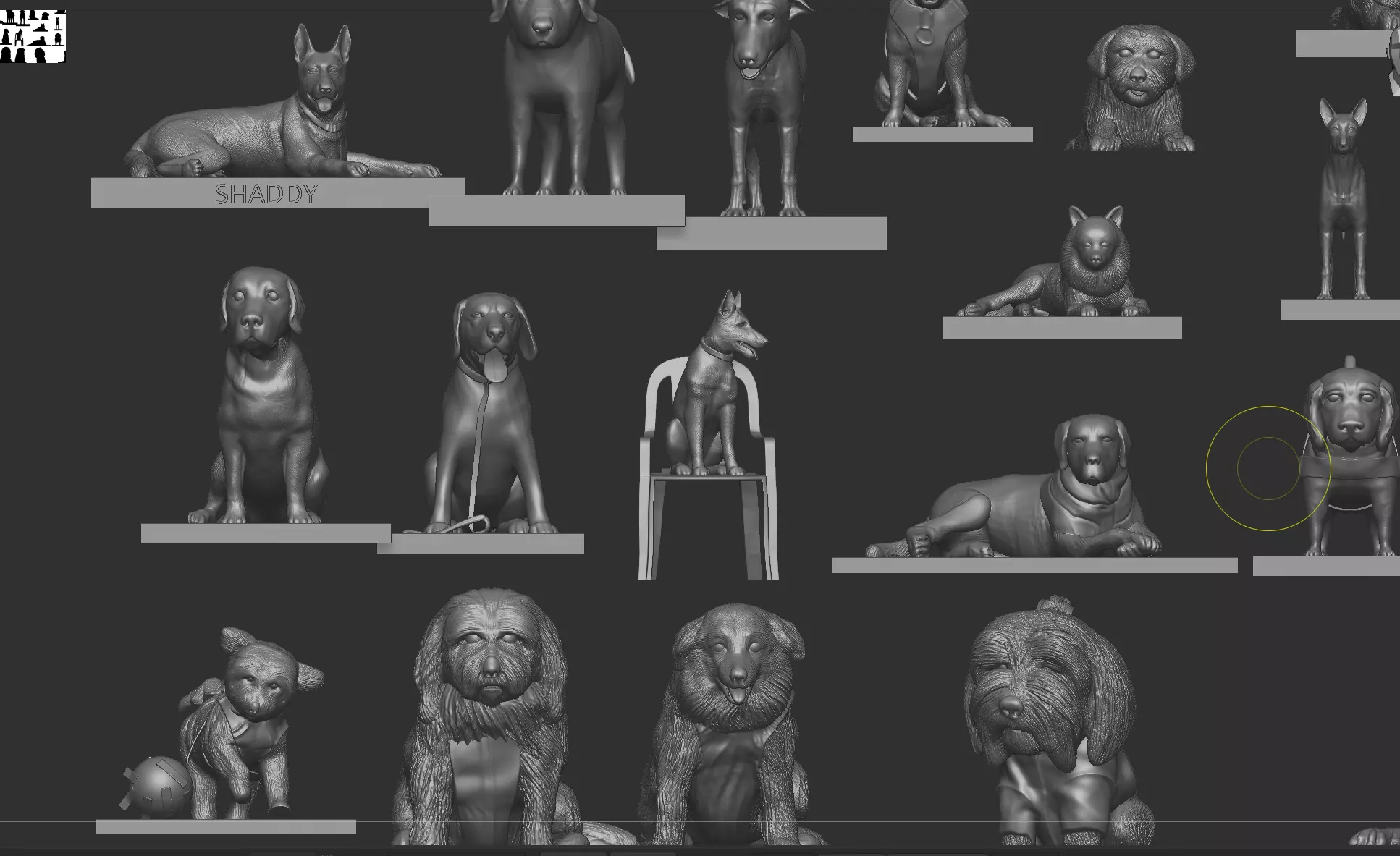 Ultimate Dog 3D Model Collection 42 Printable Dog Sculptures  3D print model_8
