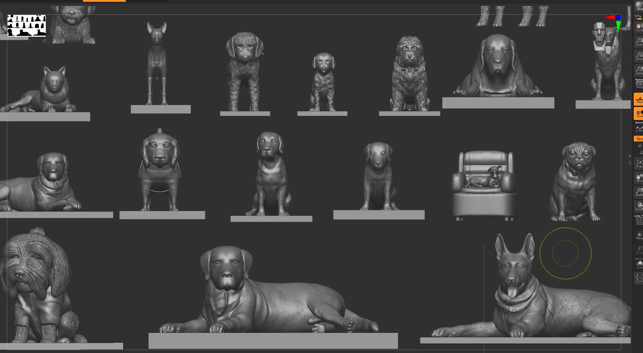 Ultimate Dog 3D Model Collection 42 Printable Dog Sculptures  3D print model_7