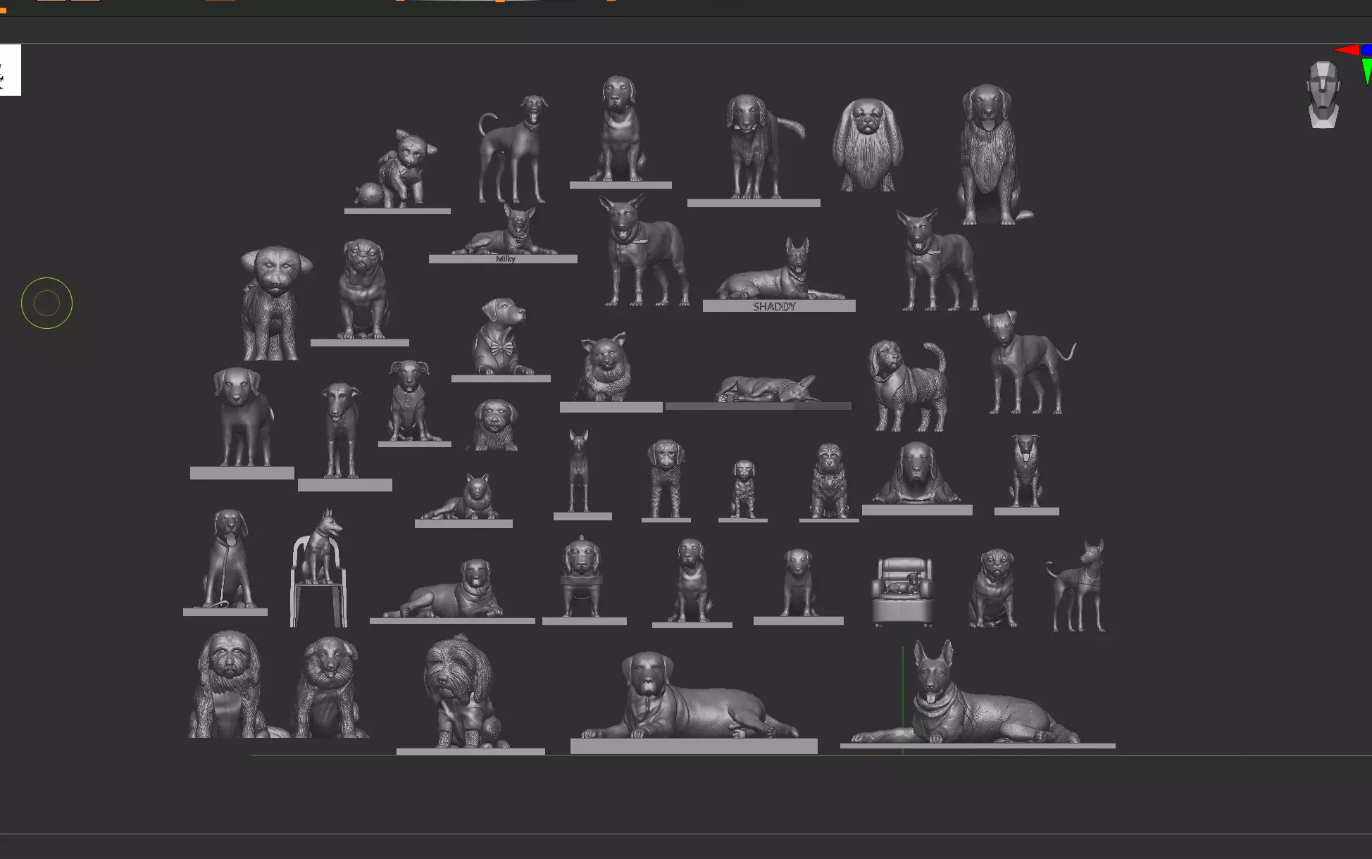 Ultimate Dog 3D Model Collection 42 Printable Dog Sculptures  3D print model_3