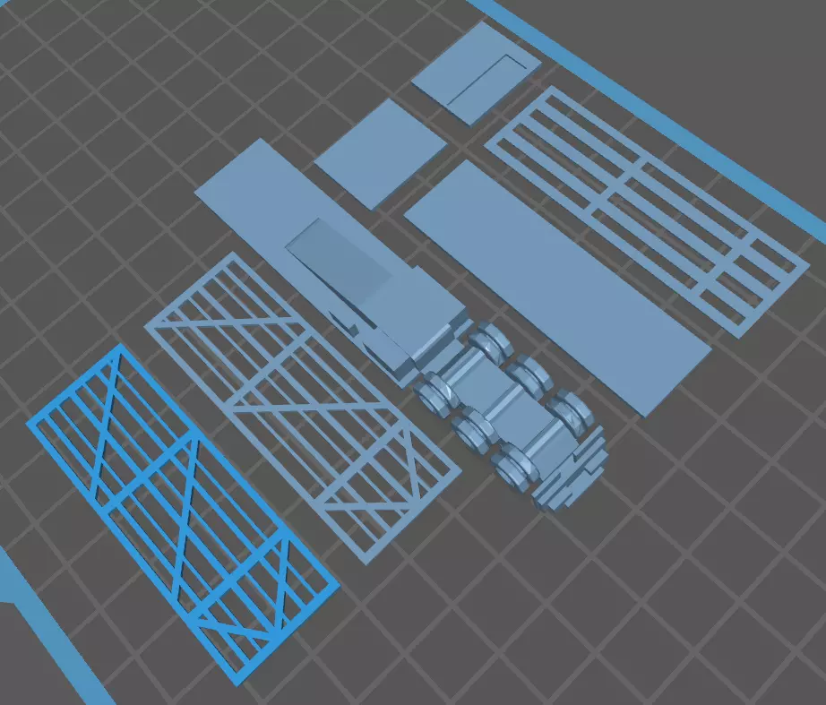 N scale Sheep Truck  A and B trailers 3D print model_1