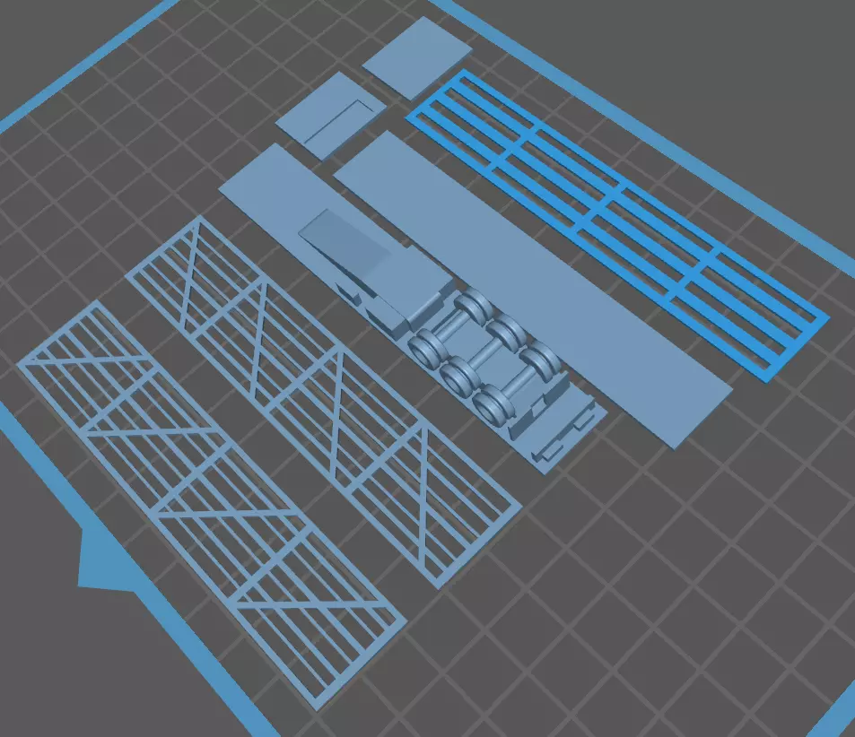 N scale Sheep Truck  A and B trailers 3D print model_0