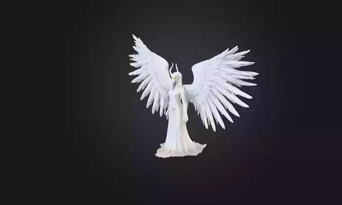 Biblically Accurate Seraphim  Low-poly 3D model