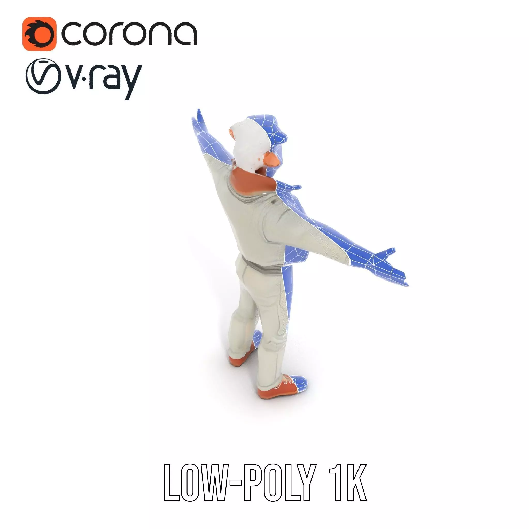 Elderly Elf Character Wearing Casual Jacket Model Pack Low-poly 3D model_28