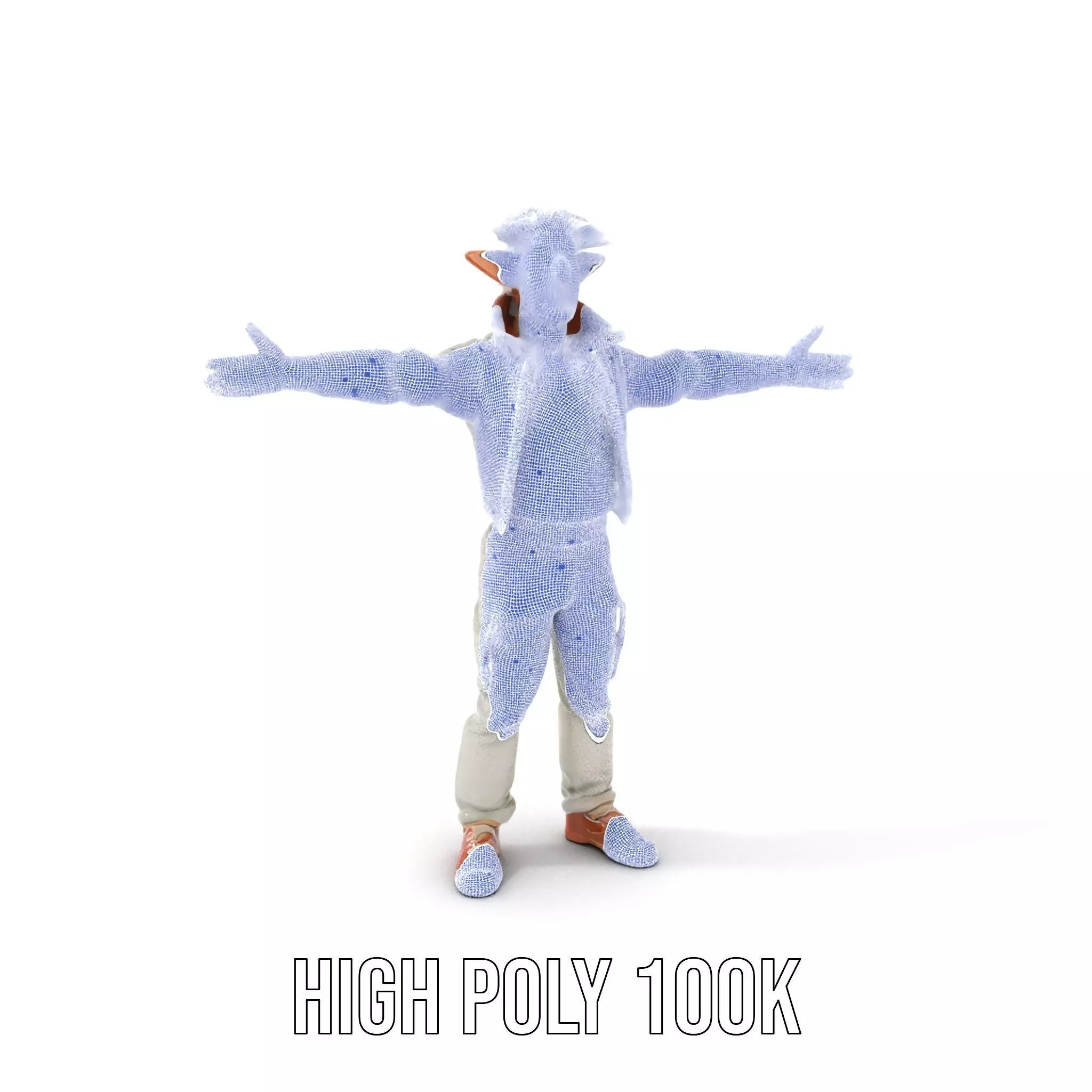 Elderly Elf Character Wearing Casual Jacket Model Pack Low-poly 3D model_5