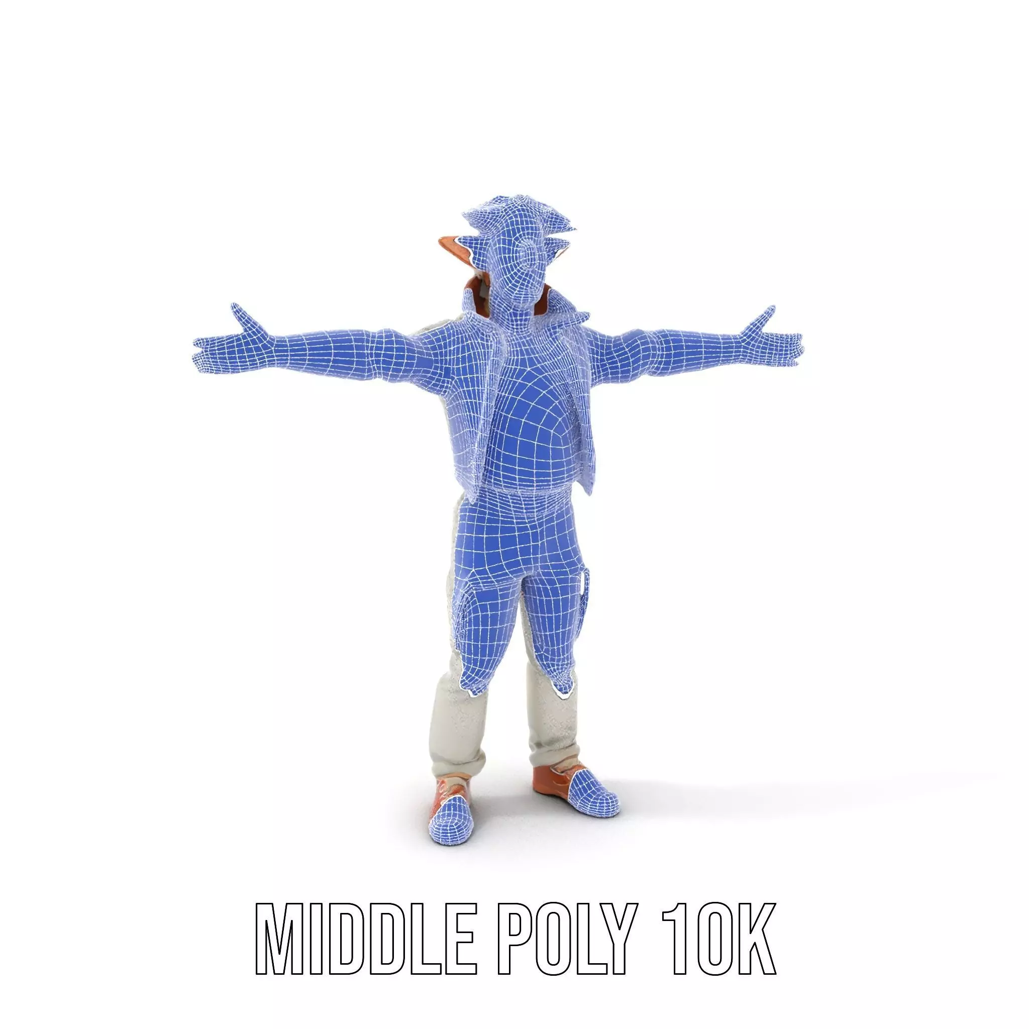 Elderly Elf Character Wearing Casual Jacket Model Pack Low-poly 3D model_25