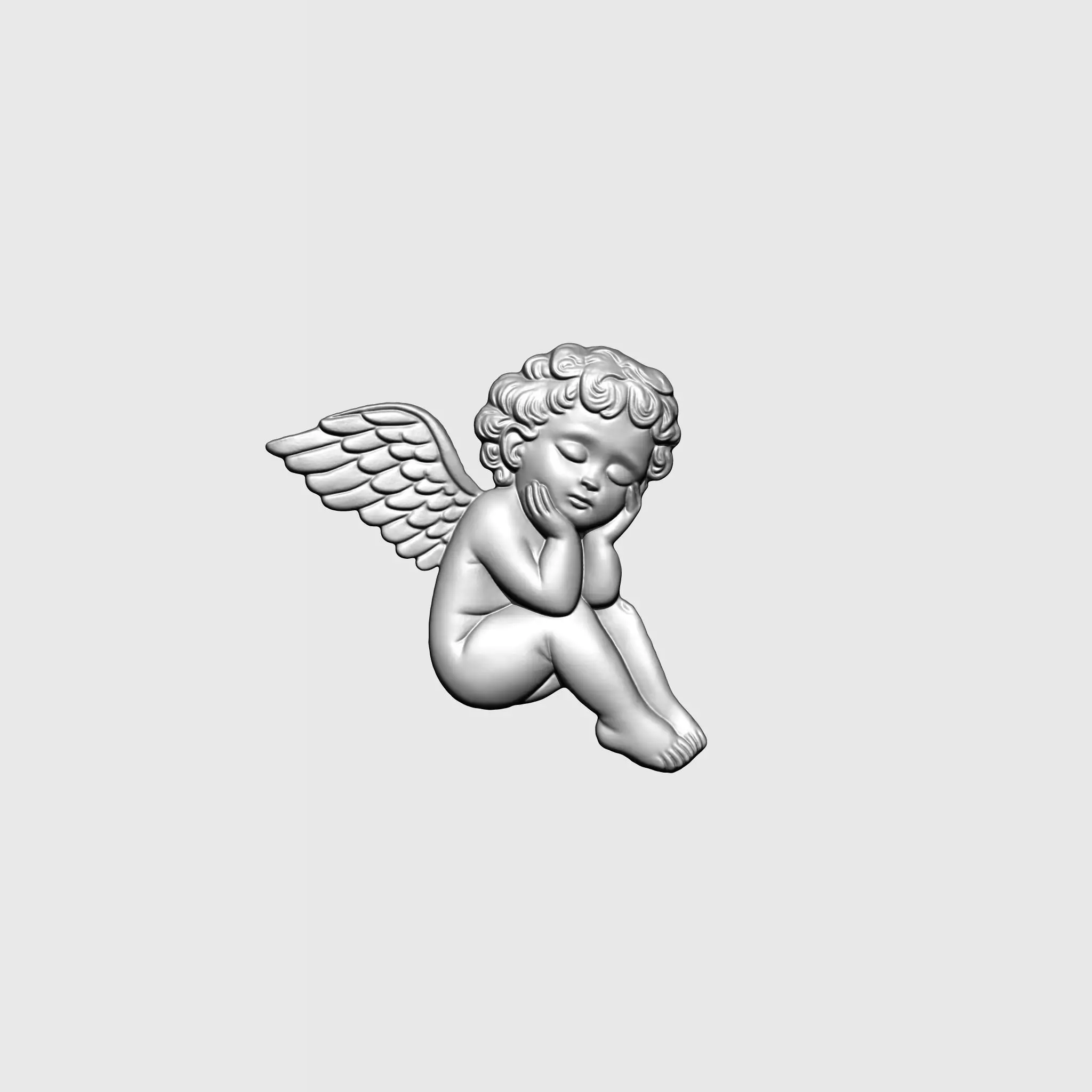 Baby Angel Pendant 03 3D print model_1
