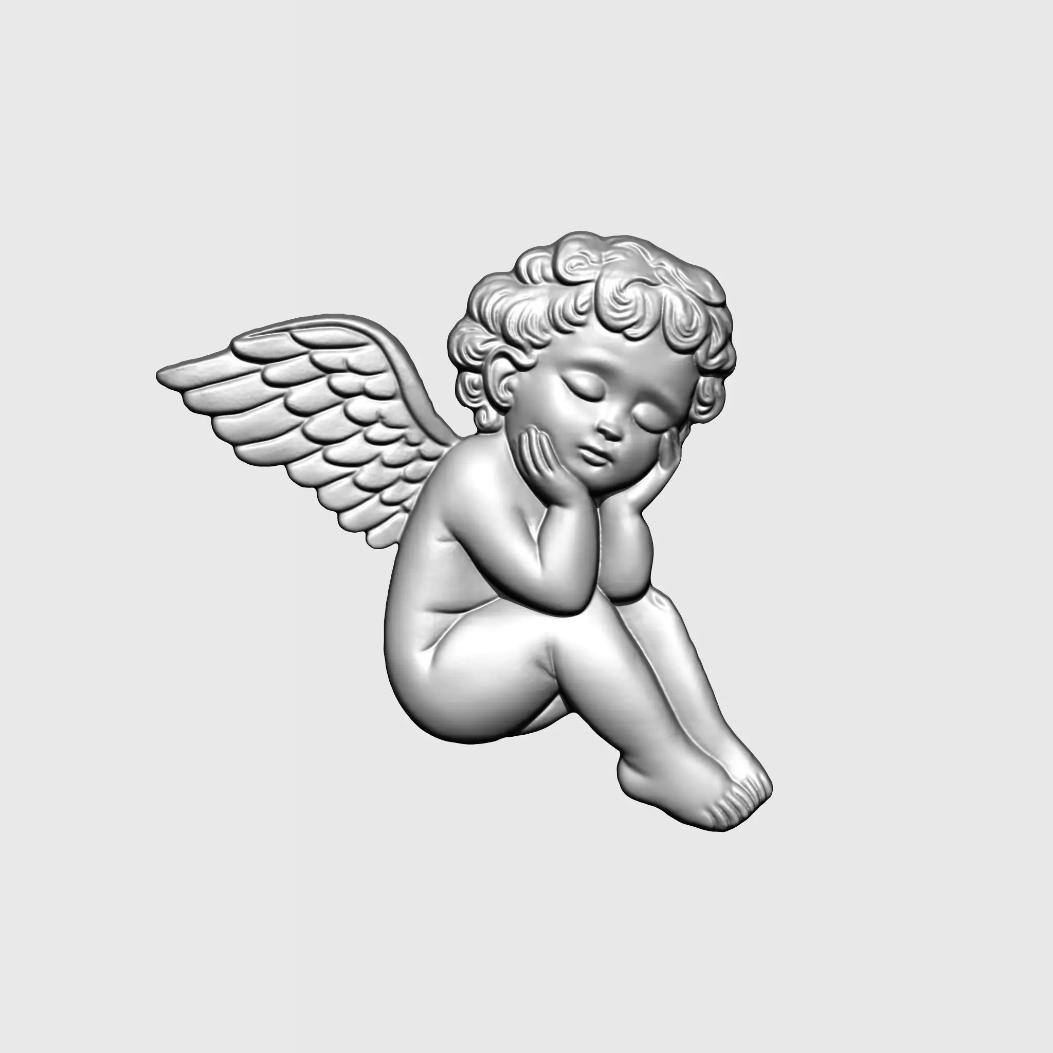 Baby Angel Pendant 03 3D print model_0