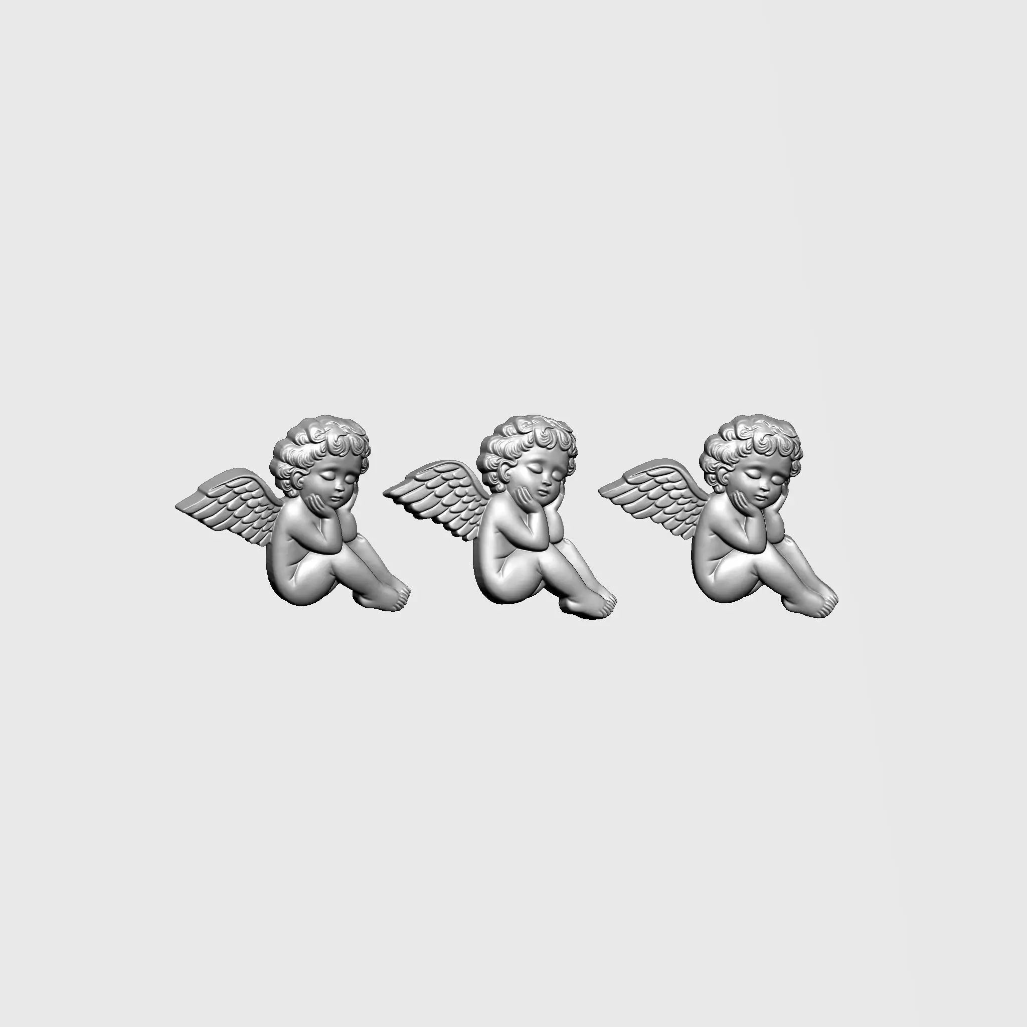 Baby Angel Pendant 03 3D print model_4