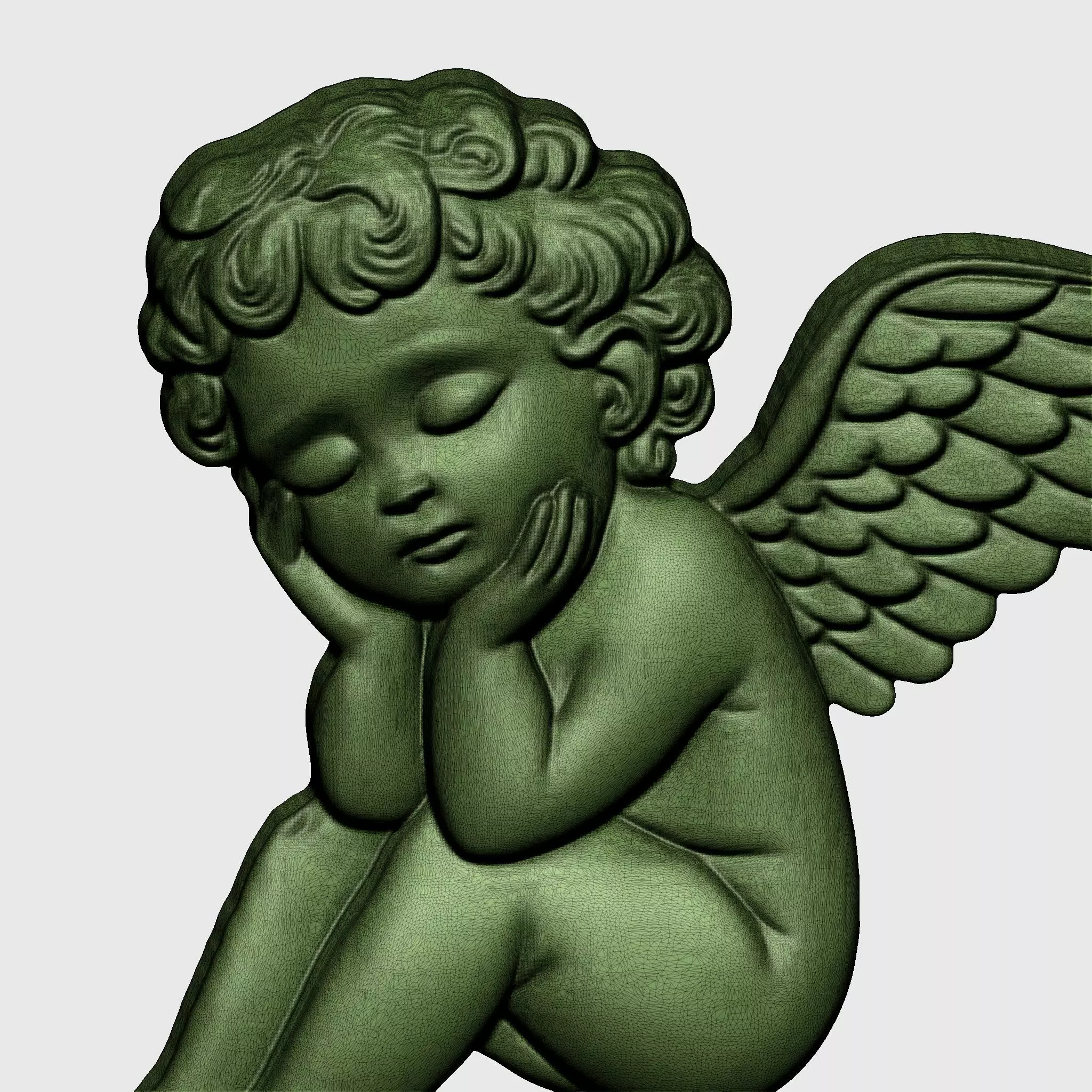 Baby Angel Pendant 03 3D print model_13