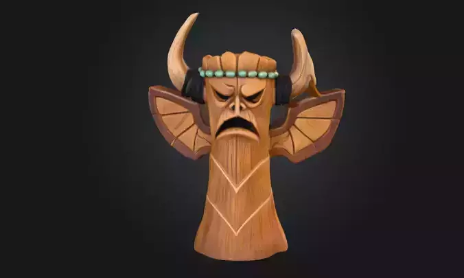 Totemic Guardian Low-poly 3D model