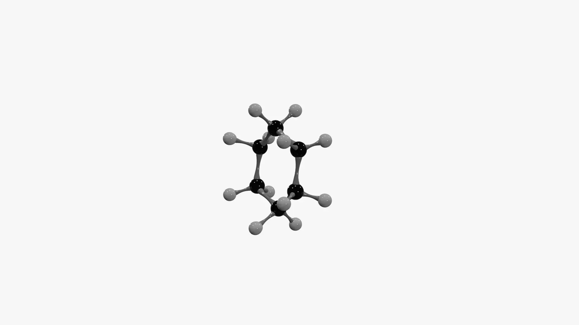 Cyclohexane Molecule Low-poly 3D model_5