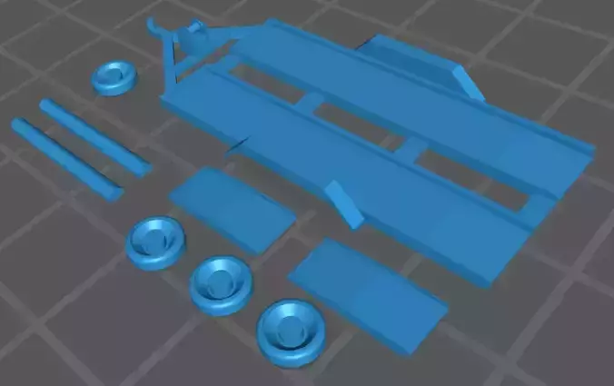 3 types of n scale car trailers Free 3D print model