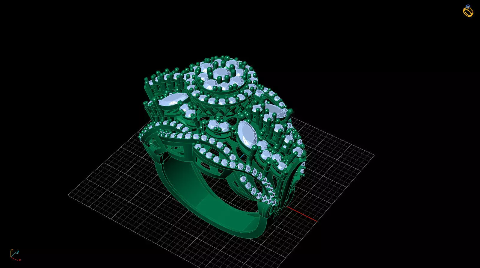 special ring 3D print model_1